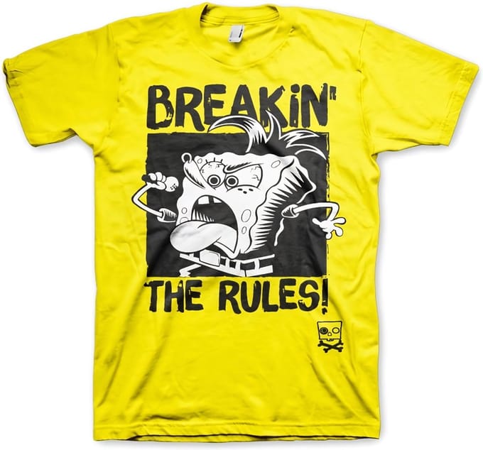 SpongeBob SquarePants Breakin' The Rules T-shirt geel