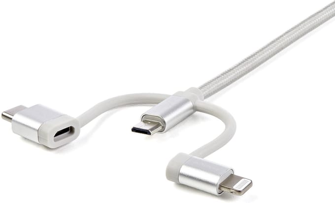 StarTech.com USB Multi Charging Cable - Lightning USB-C Micro-USB - USB cable - 1 m