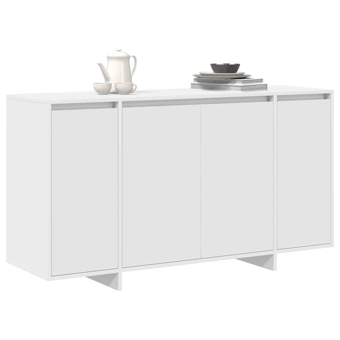 vidaXL - Dressoir - Wit - 135 - x - 41 - x - 75 - cm - Bewerkt - hout