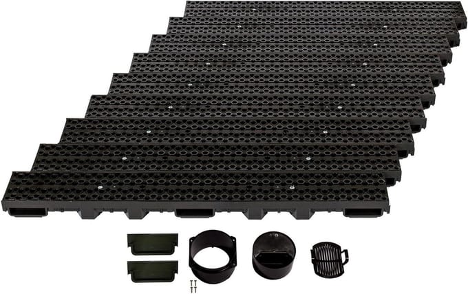 Drainagegoot Set - Grondgoot Regenwater - Water Afvoeren - Modulair Insteeksysteem - 9 Meter - Zwart