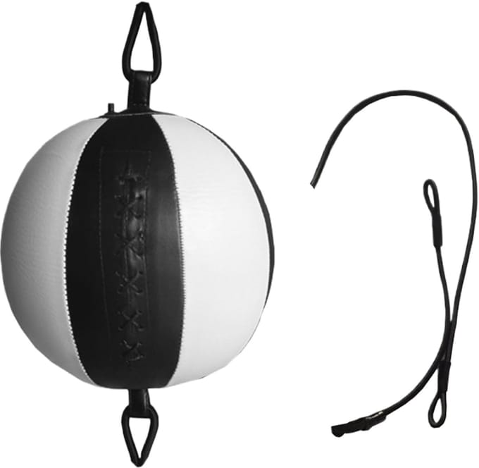Boksbal - Reactietrainer - Coördinatie Trainen - Verbeter Reactietijd - 20cm Diameter - Zwart Wit