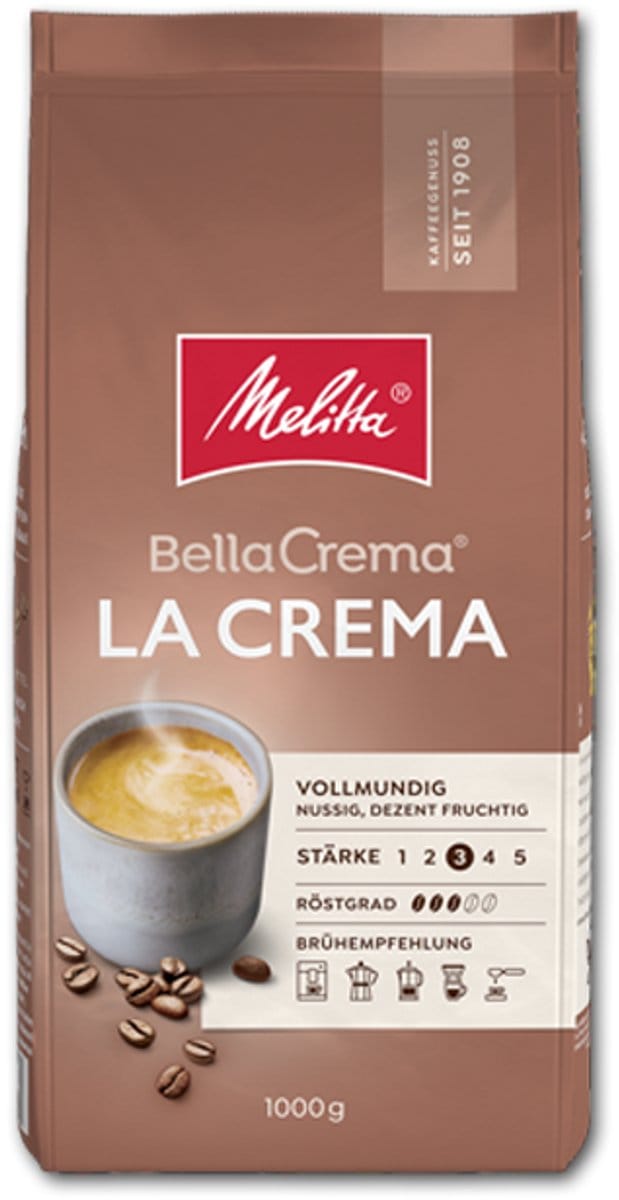 Melitta BellaCrema La Crema 8 x 1kg koffiebonen