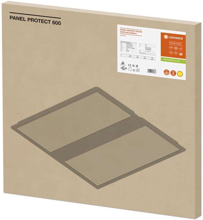 Ledvance LED Paneel Protect 600 36W 5040lm - 840 Koel Wit | 60x60cm - UGR <23.