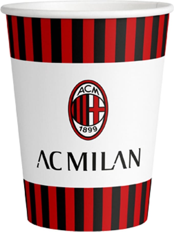 BIGIEMME SRL - 8 kartonnen AC Milan bekers