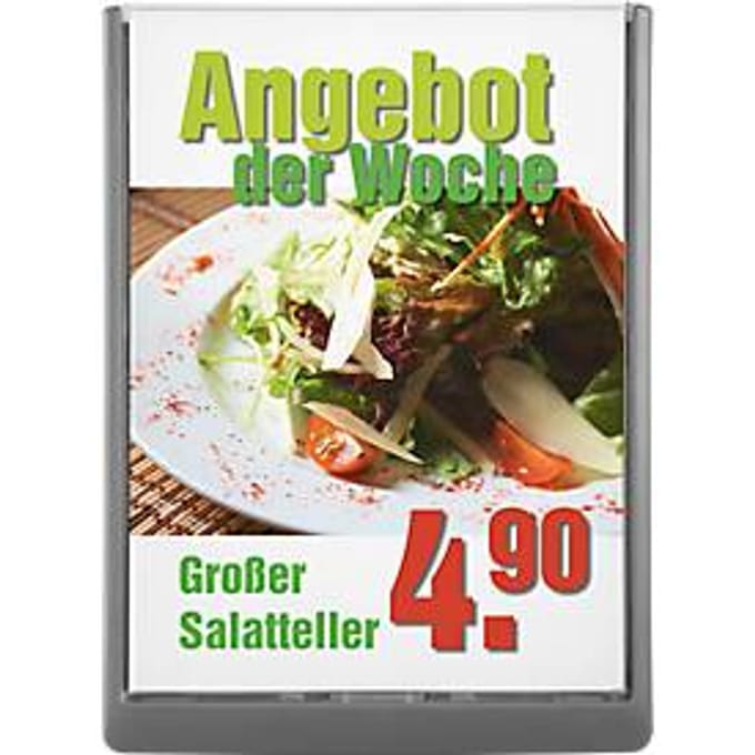 DURABLE informatiedisplay CLICK SIGN, 210 x 297 mm, grafiet, 5 stuks