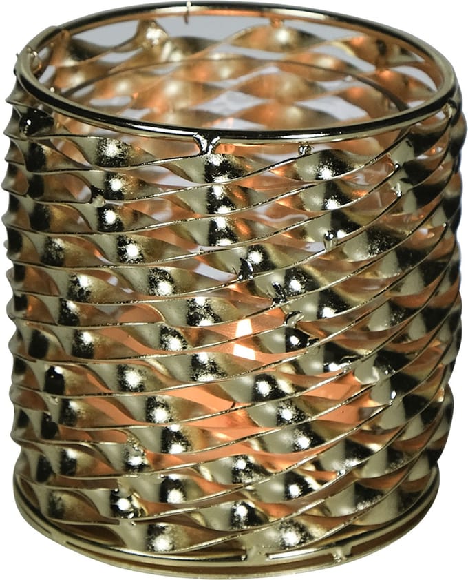 windlicht metaal champagne goud d