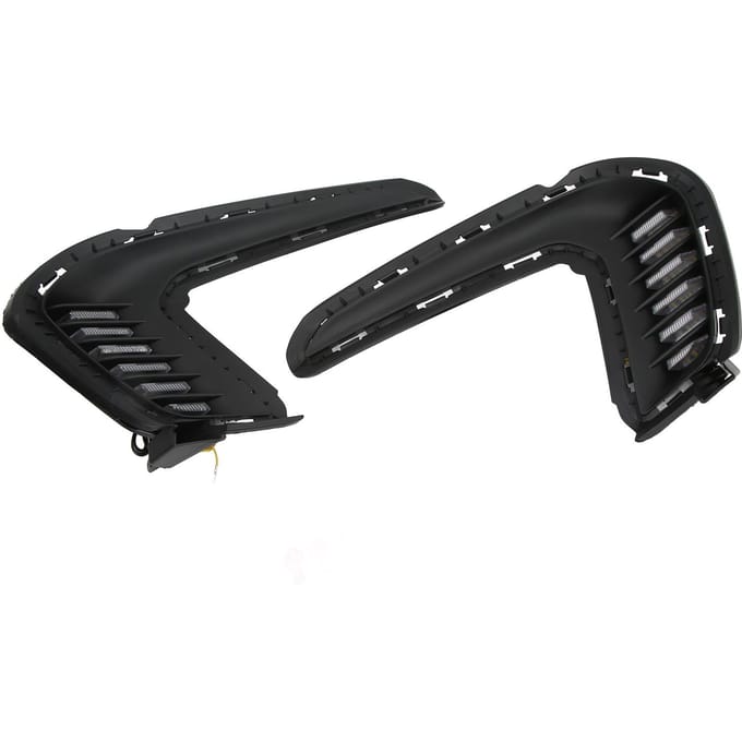 1 Paar LED Knipperlicht Dagrijlicht Wit Licht Waterdicht Vervanging voor Hyundai Elantra 2016 2017 2018 black