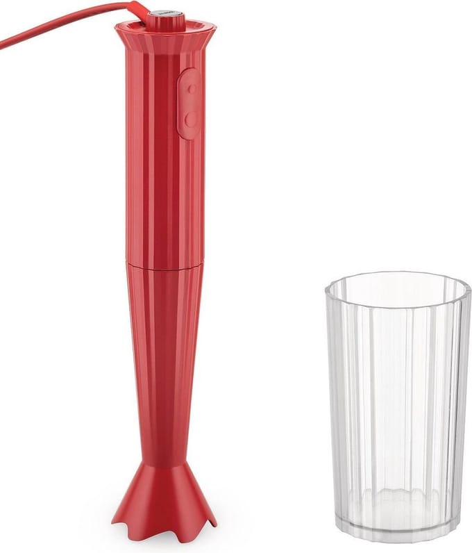 Alessi Staafmixer Plissé - 2 standen - rood - Michele de Lucchi - MDL10R