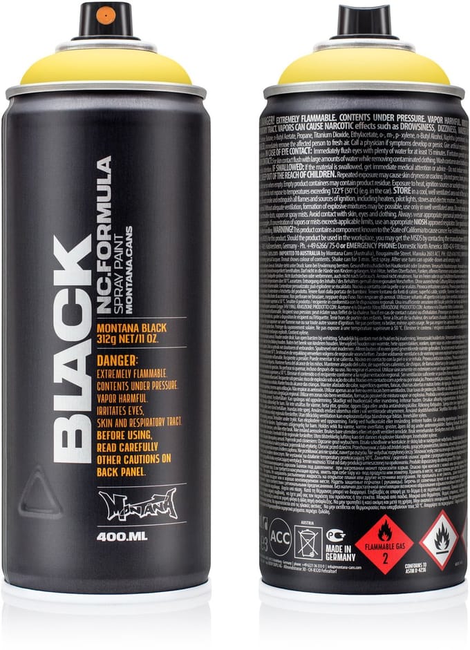 Montana BLACK 1010 Easter Yellow spuitbus 400ml