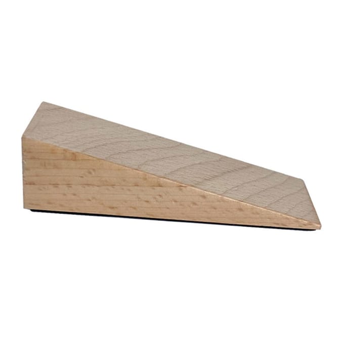 Deurstopsen Niet-slip Driehoek Beuken Geluidsdempend Hout Deurstopsen Wig voor Huis Lichte Kleur