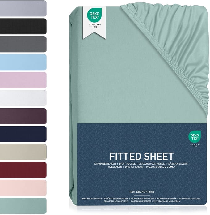 BARBONS hoeslaken 90x200 - 35 cm Matrashoogte - Rondom Elastiek - Geborsteld Microvezel