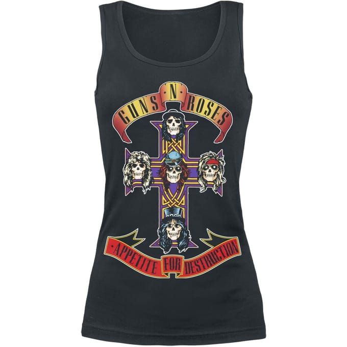 Guns N' Roses Appetite For Destruction Dames Top - zwart - L
