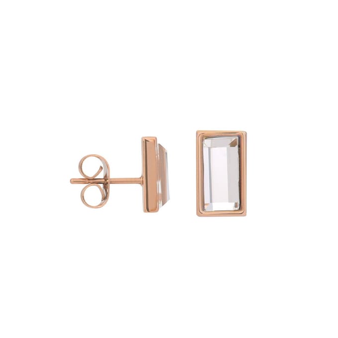 iXXXi Jewelry-Expression Rectangle-Rosé goudkleurig-Dames Oorbellen