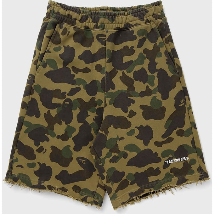 1ST CAMO HEAVY WASHED RELAXED FIT SWEAT SHORTS