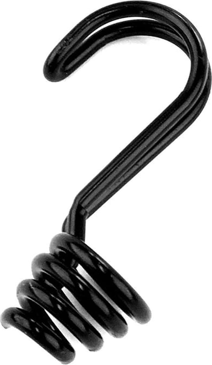 2x Omgekeerde dubbele haak - 8mm - Zwart