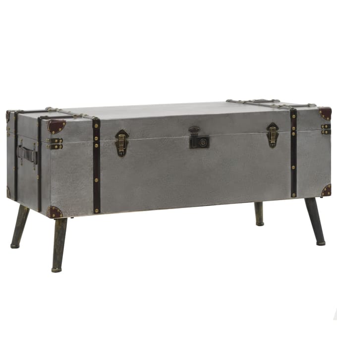 vidaXL - Salontafel - 102x51x47,5 - cm - MDF - en - aluminium