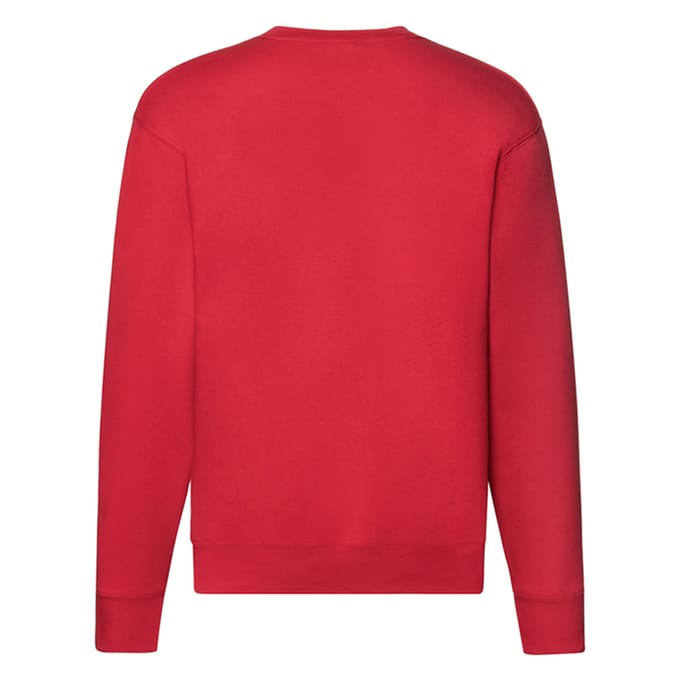 Fruit of the Loom Heren Premium Ingelegd Sweatshirt (Rood)