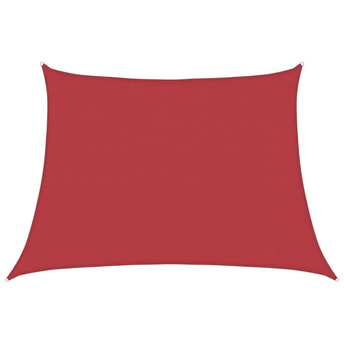 vidaXL Zonnezeil 160 g/m² 4/5x3 m HDPE rood