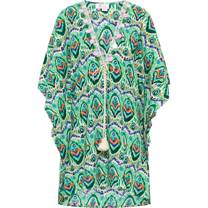 IZIA Kimono Dames Groen Veelkleurig