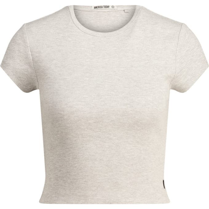 America Today Ensley Light Grey Melange Größe: L | Hemden Outlet | Damen | Grau