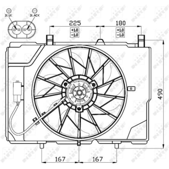 Koelventilatorwiel, motorkoeling NRF 47466