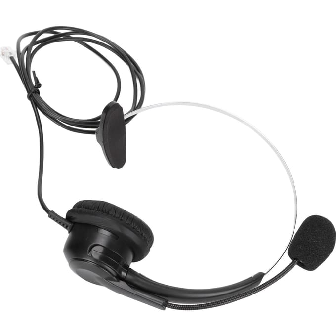 Telefoonheadset RJ9-oortelefoon met 330 graden verstelbare microfoon voor thuis en callcenterkantoor