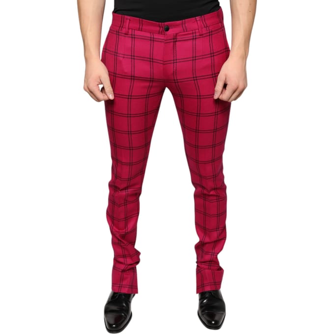 Roze Geruite Broek Pt0776