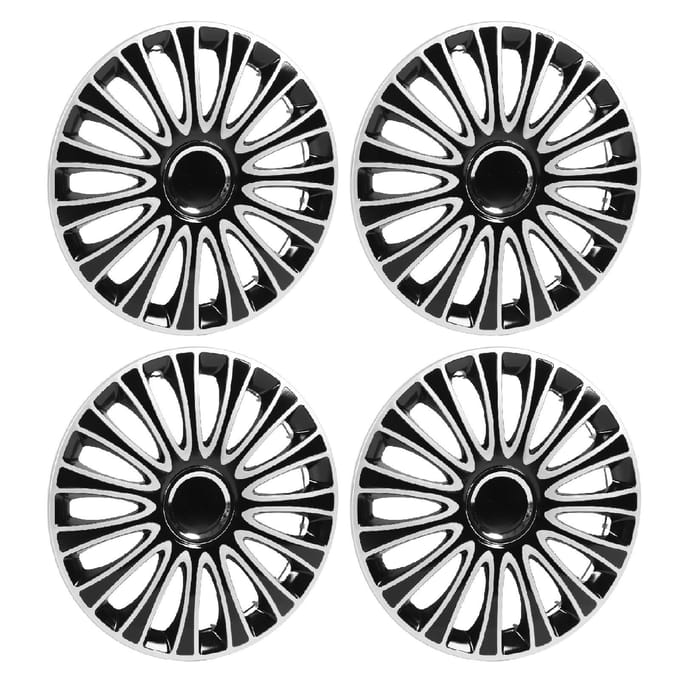 4 Stuks Naafkap 15 Inch Zwart Naaf Beschermende Decoratieve Naafkap Vervanging Voor Fiat 500 white