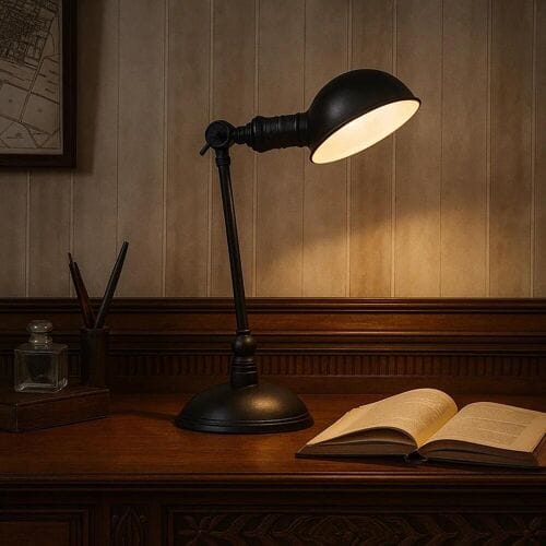 KS Verlichting Bureaulamp Portobello Antiek Zwart