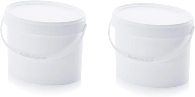 2x 18L Emmer met Deksel - Geschikt voor Levensmiddelen