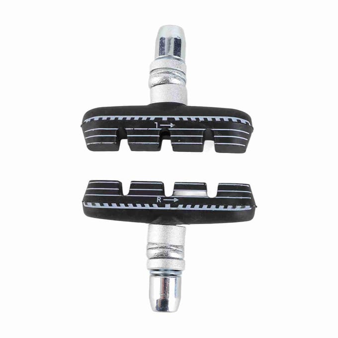 1 Paire Patins de Frein V-Brake pour Vélo Pliant 55 mm Blocs de Caoutchouc avec Écrous black