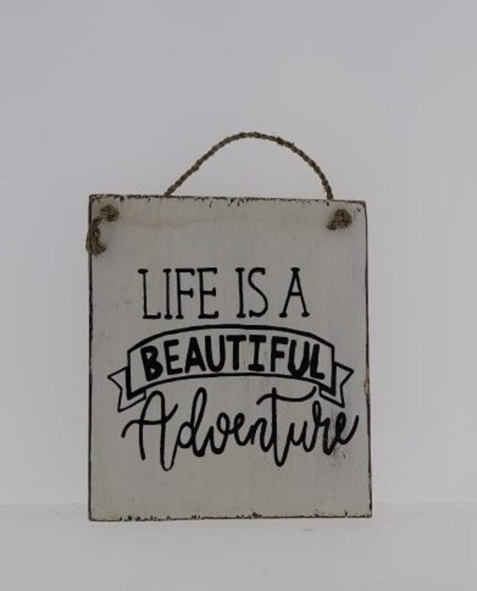 Tekstbord 13x15 cm Life is a Beautiful