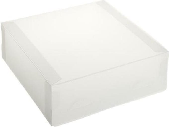 Cadeauverpakking plastic BUDGET doosjes, semi-transparant, 15x15x5 cm WIT (100 stuks)