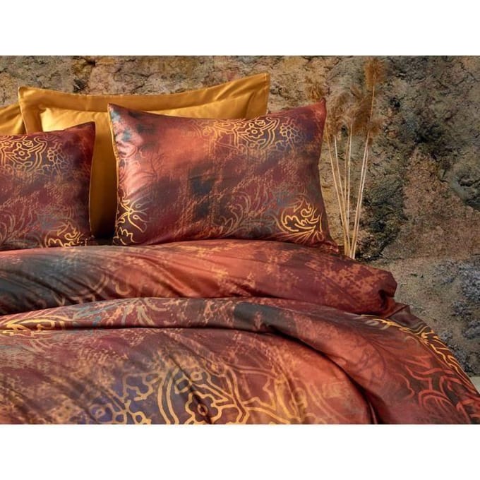 Beddengoedset - 1 dekbedovertrek 220 x 240 cm + 2 kussenslopen 60 x 60cm - 100% polyester microsatijn - Rood