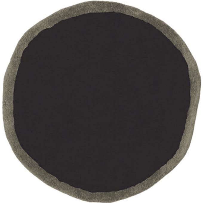 Nanimarquina Aros round vloerkleed - zwart - L Ø 100 cm