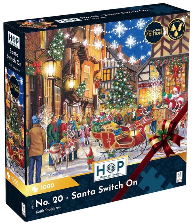 House of Puzzles kerst puzzel Santa Switch On 1000 stukjes.