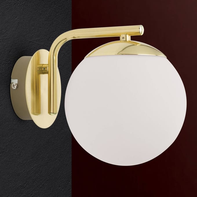 ORION Wandlamp Madis met glasbol en schakelaar