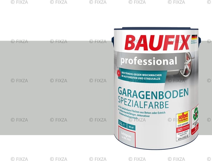 BAUFIX Professionele garagevloer verf lichtgrijs 5 Liter