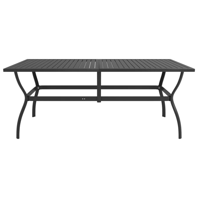 vidaXL - Tuintafel - 190x80x72 - cm - staal - antraciet