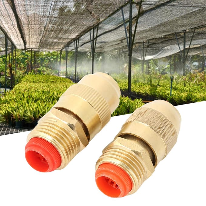 2 Stuks G1 2 FNPT DN15 Koper Gazon Sproeier Nevelend Water Mondstuk Koeling Besproeiing Irrigatie beige