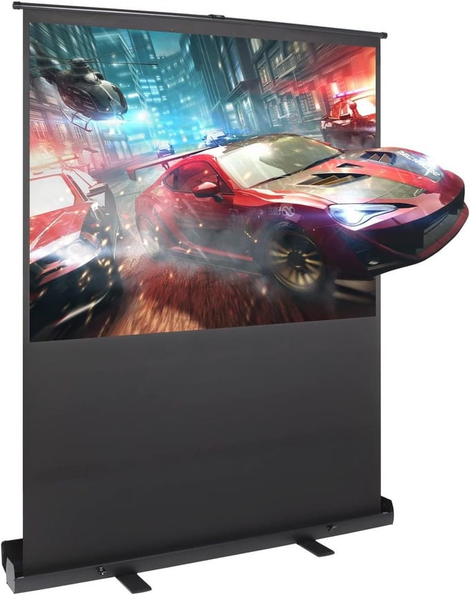 Draagbaar 72 inch projectiescherm op voet - 4:3 Full HD voor bioscoopervaring thuis