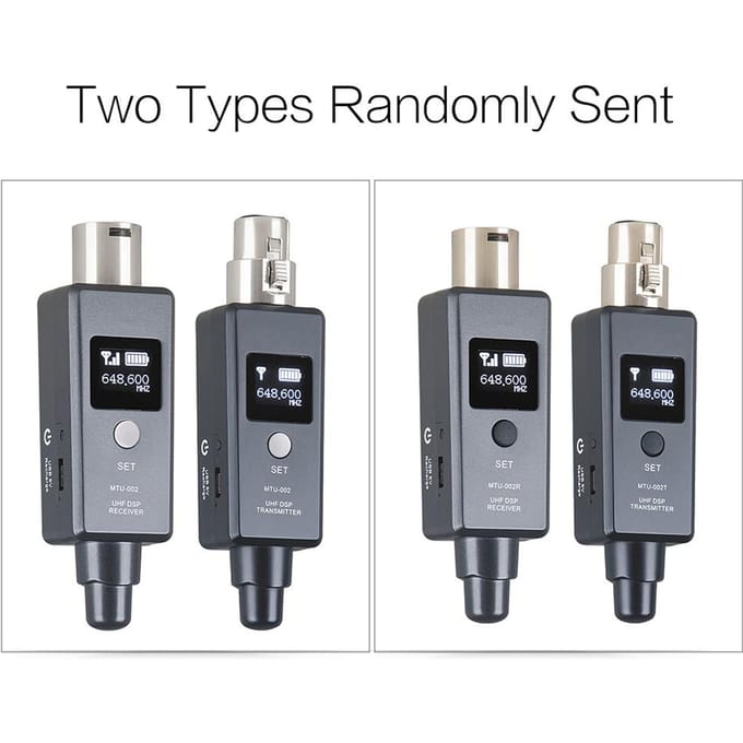 1 Paar Microfoon Draadloos Systeem Microfoon Draadloos Zendersysteem UHF DSP Zender & Ontvanger Mic/Line Twee Modussen zwart
