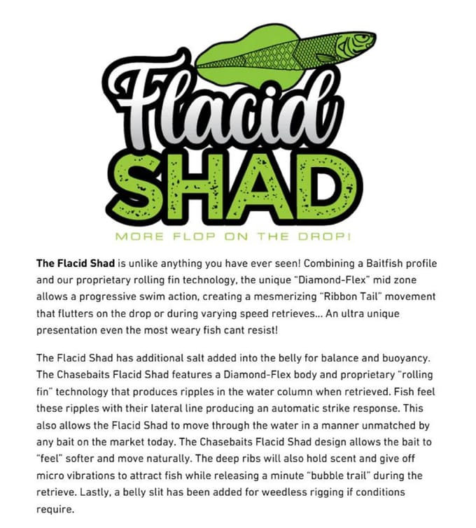 Chasebaits Flacid Shad 3 inch Soft Lure 7/Stuks Lime Tiger (4686)