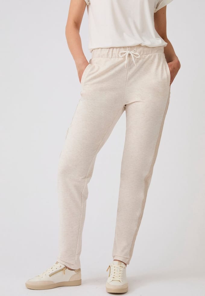 Damart - Joggingbroek bouclé tricot - Dames - Beige - M
