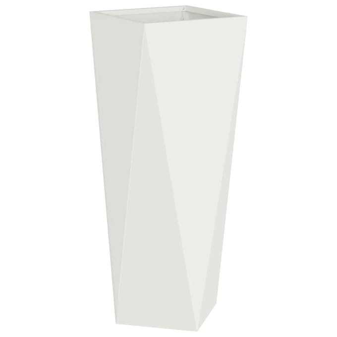 vidaXL Plantenbak Wit 30 x 30 x 75 cm Staal