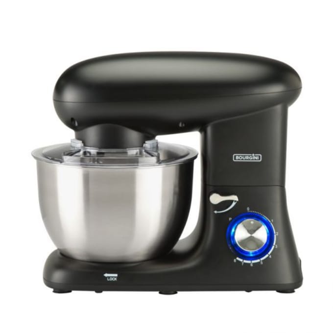 Bourgini Kitchen Chef Plus Keukenmachine - 5.5L Mengkom - 1400W - Zwart - Keukenmixer - Keukenrobot