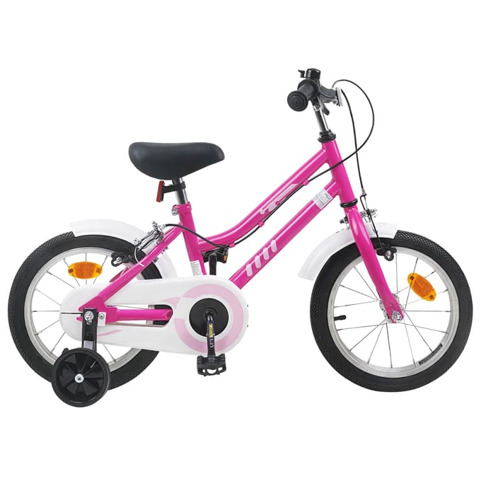 vidaXL - Kinderfiets - 12 - Inch - voor - 2-4 - jaar - oud - Roze - Wit