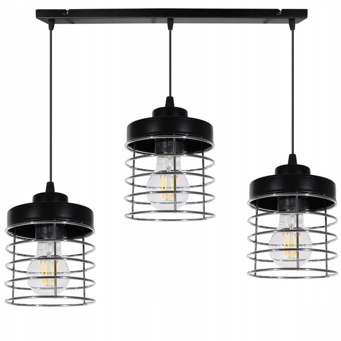 Light Home RASTI – Hanglamp – Plafondlamp – Chroom Dradig – LED – 3-Lichts