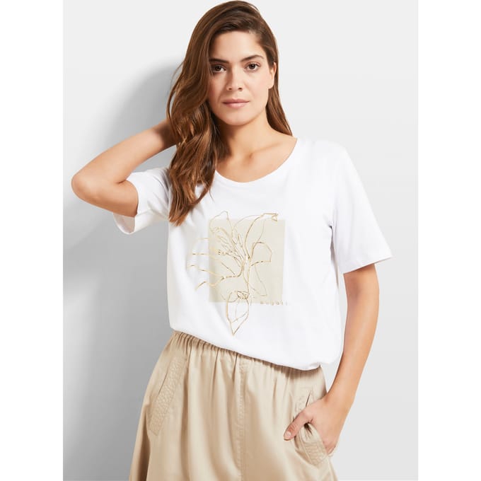 Bugatti Damen T-shirt met bloemenprint
