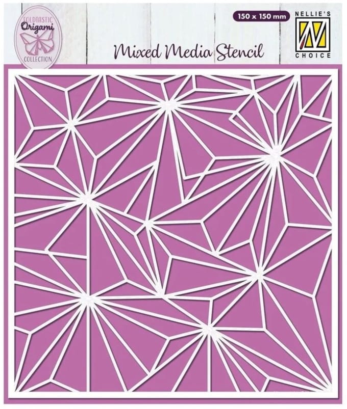 MMS4K-070 - Nellie Snellen Mixed Media Stencil - Origami Stars - sterren